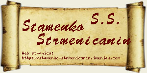 Stamenko Strmeničanin vizit kartica